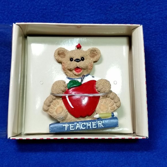 Bear Teacher Ornament Holly Bearies Collection Kurt S Adler Gift For Teacher - Picture 2 of 10